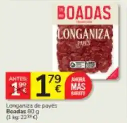 Consum Boadas longaniza payés oferta
