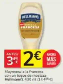 Consum Hellmann's mayonesa a la francesa con un toque de mostaza oferta