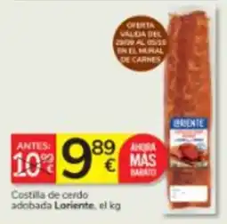 Consum Loriente costilla de cerdo adobada oferta