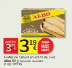 Consum Albo filetes de caballa en aceite de oliva oferta