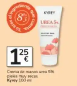 Consum Kyrey crema de manos urea 5% oferta