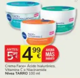 Consum Nivea Crema Face+ Ácido hialurónico, Vitamina C o Niacinamida oferta