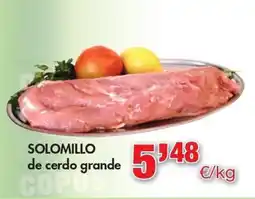 Congelados Copos Copos solomillo de cerdo grande oferta