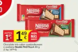 Consum Nestlé chocolate trio sabor cookies&cream o avellana oferta