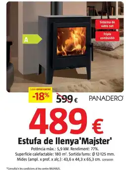 Bauhaus Panadero estufa de llenya'majster' oferta