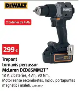 Bauhaus DeWalt tornavís percuttor McLaren DCD85MM2T" oferta