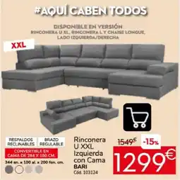 Conforama Bari Rinconera U XXL Izquierda con Cama oferta