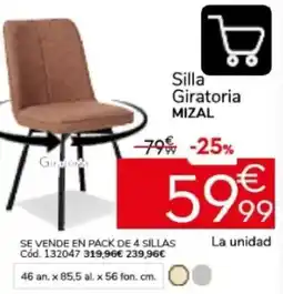 Conforama Mizal silla giratoria oferta