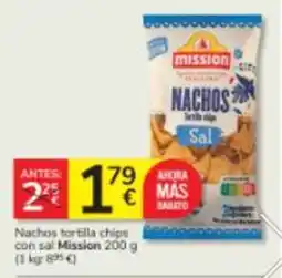 Consum Mission nachos tortilla chips con sal oferta