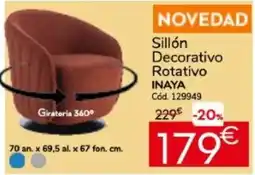 Conforama Inaya sillón decorativo rotativo oferta
