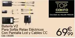 Conforama Top Confo Batería V2 Para Sofás Relax Eléctricos Con Pantalla Lcd y Cables Cc oferta