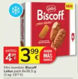 Consum Lotus mini bombón Biscoff oferta