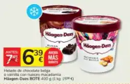 Consum Häagen-Dazs helado de chocolate belga o vainilla con nueces macadamia oferta