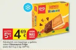 Consum Sandwich con toppings y galleta sabor Dinosaurus Frigo oferta