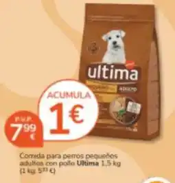 Consum ultima comida para perros pequeños adultos con pollo oferta