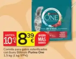 Consum purina one comida para gatos esterilizados con buey bifensis oferta