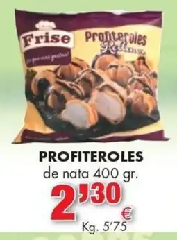 Congelados Copos Frise profiteroles de nata oferta