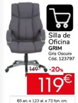 Conforama Grim silla de oficina gris oscuro oferta
