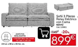 Conforama NOVO Sofá 3 Plazas Relax Eléctrico con Cama oferta