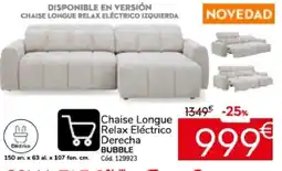 Conforama Chaise Longue Relax Eléctrico Derecha BUBBLE oferta