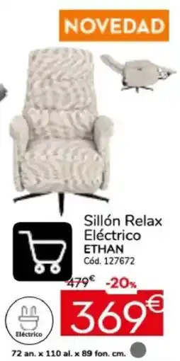 Conforama Ethan sillón relax eléctrico oferta