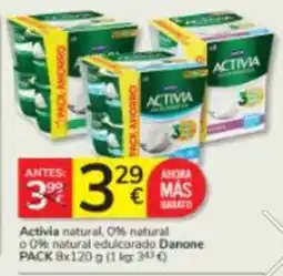 Consum Activia natural oferta