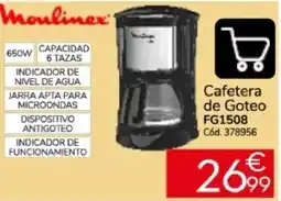 Conforama Moulinex cafetera de goteo fg1508 oferta