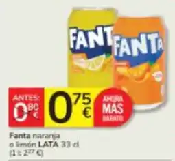 Consum Fanta naranja o limón oferta