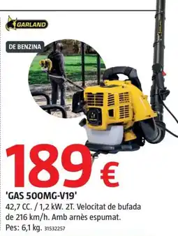 Bauhaus Garland gas 500mg-v19 oferta