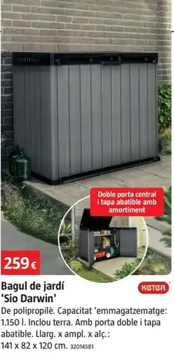 Bauhaus Keter Bagul de jardí 'Sio Darwin' oferta