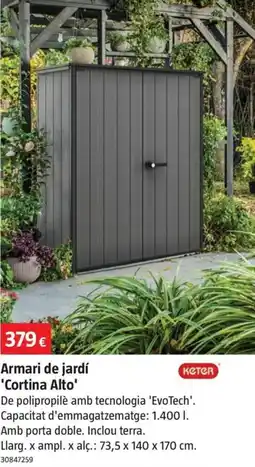 Bauhaus Keter Armari de jardí 'Cortina Alto' oferta