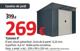 Bauhaus Casetes de jardí 'Gansen II' oferta