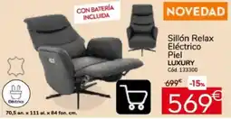 Conforama Sillón Relax Eléctrico Piel Luxury oferta