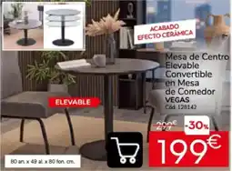 Conforama Vegas mesa de centro elevable convertible en mesa de comedor oferta