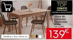 Conforama Top Confo Mesa de Comedor Extensible DORA oferta
