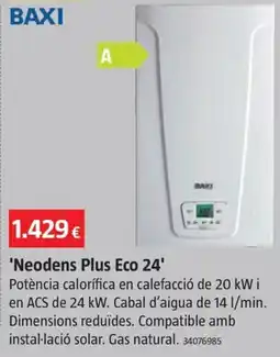 Bauhaus Baxi Neodens Plus Eco 24 oferta