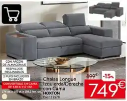 Conforama Hoxton Chaise Longue Izquierda/Derecha con Cama oferta