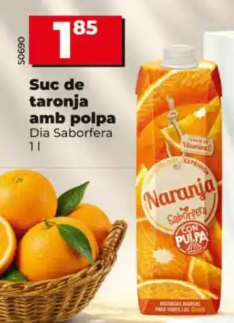 Dia Saborfera suc de taronja amb polpa