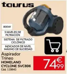 Conforama Taurus Aspirador Trineo Homeland Cyclone SVC806 oferta