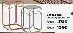 Mubak Set mesas oferta