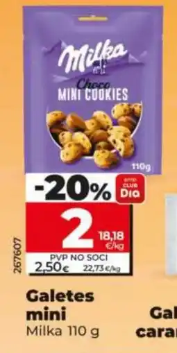 Dia Supermercados Milka Choco mini cookies oferta