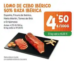 AhorraMas Finura - lomo de cebo iberico 50% raza iberica oferta
