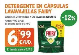 AhorraMas Fairy - detergente en capsulas lavavajillas oferta
