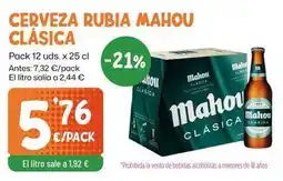 AhorraMas Mahou - cerveza rubia clasica oferta