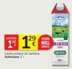 Consum La asturiana - leche entera sin lactosa oferta