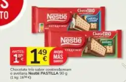 Consum Nestlé - chocolate trio sabor cookies&cream o avellana oferta