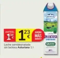 Consum La asturiana - leche semidesnatada sin lactosa oferta