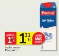 Consum Pascual - leche entera oferta