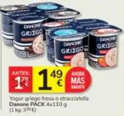Consum Danone - yogur griego fresa o stracciatella oferta