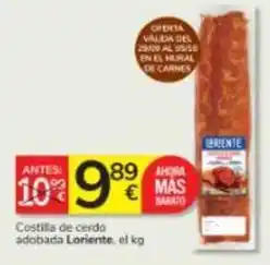 Consum Mas - costilla de cerdo adobada oferta